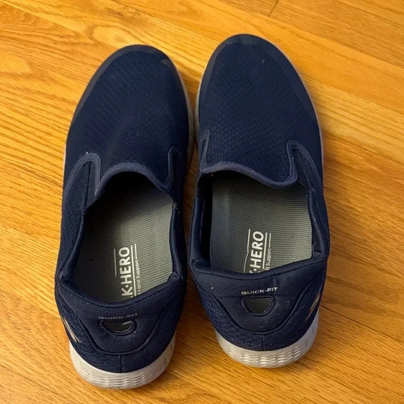 Skechers Men's Navy Slip-On Mesh Casual Sneakers - Picture 2 of 6